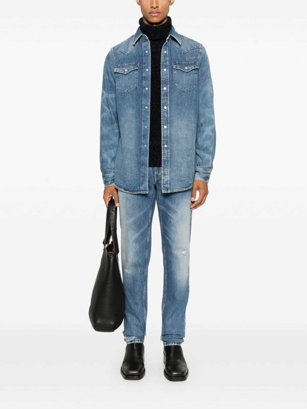 Straight Leg Jeans - Blau shop online: GIVENCHY