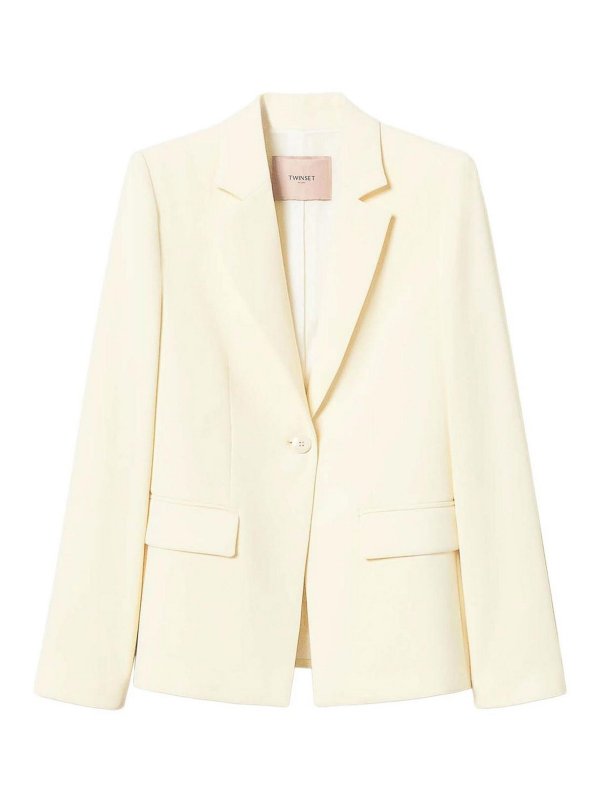 TWINSET: Vestes de costume - Blazer - Blanc