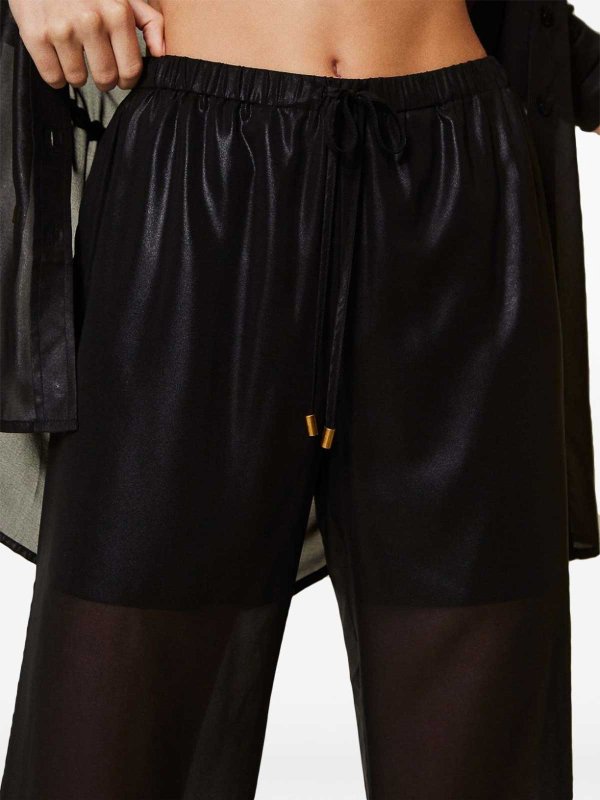 The Best Shops TWINSET: flared jeans - Semi-sheer pants