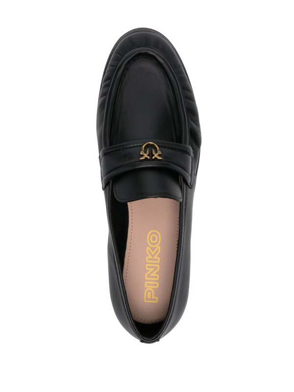 Loafers with logo plaque shop online: Pinko