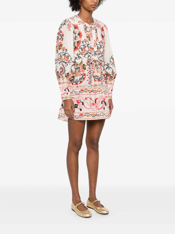 FARM RIO: Robe longueur genou online - Robe Au Genou - Crème