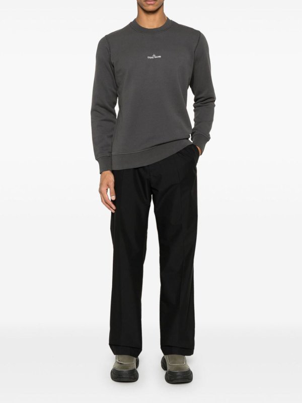 STONE ISLAND: U-Boot-Ausschnitt online - U-Boot-Pullover - Schwarz