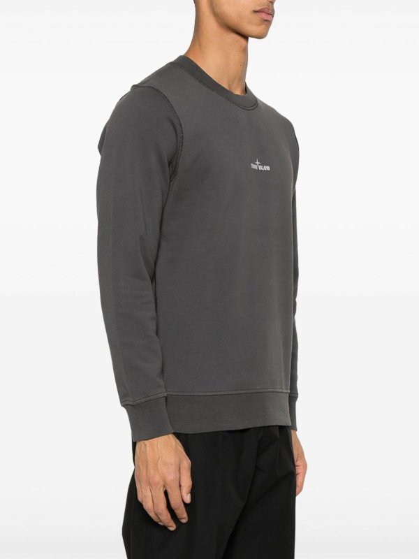 The Best Shops STONE ISLAND: U-Boot-Ausschnitt - U-Boot-Pullover - Schwarz