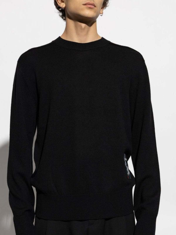 Pull Col Bateau - Noir shop online: BURBERRY