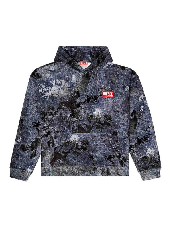 DIESEL: U-Boot-Ausschnitt - U-Boot-Pullover - Blau