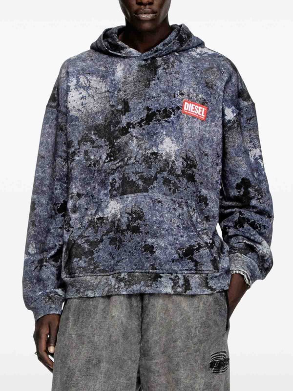 The Best Shops DIESEL: U-Boot-Ausschnitt - U-Boot-Pullover - Blau