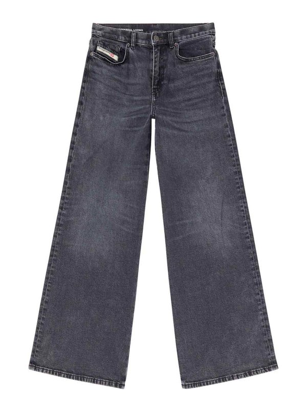 DIESEL: Bootcut - Bootcut Jeans - Blau
