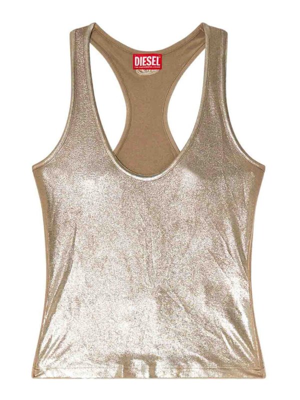 DIESEL: Tops und Tank Tops - Knielanges Kleid - Gold