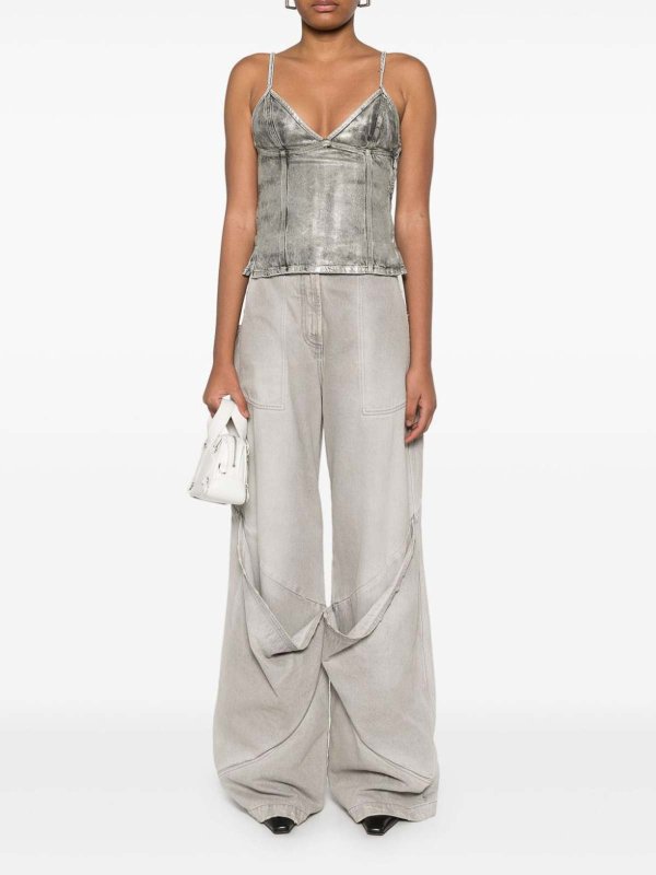 The Best Shops DIESEL: Tops y camisetas sin mangas - Top - Gris