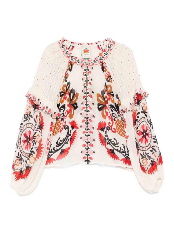 FARM RIO: Blusen - Bluse - Creme