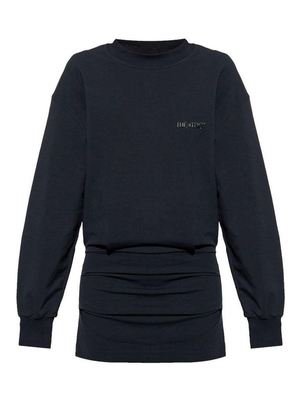 The Attico: Knielange Kleider - Knielanges Kleid - Schwarz