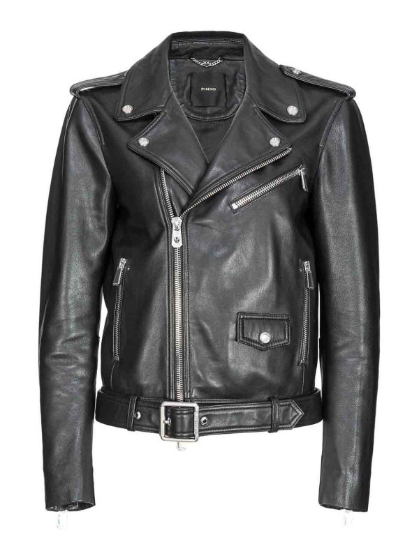 Pinko: giacche in pelle - Giacca