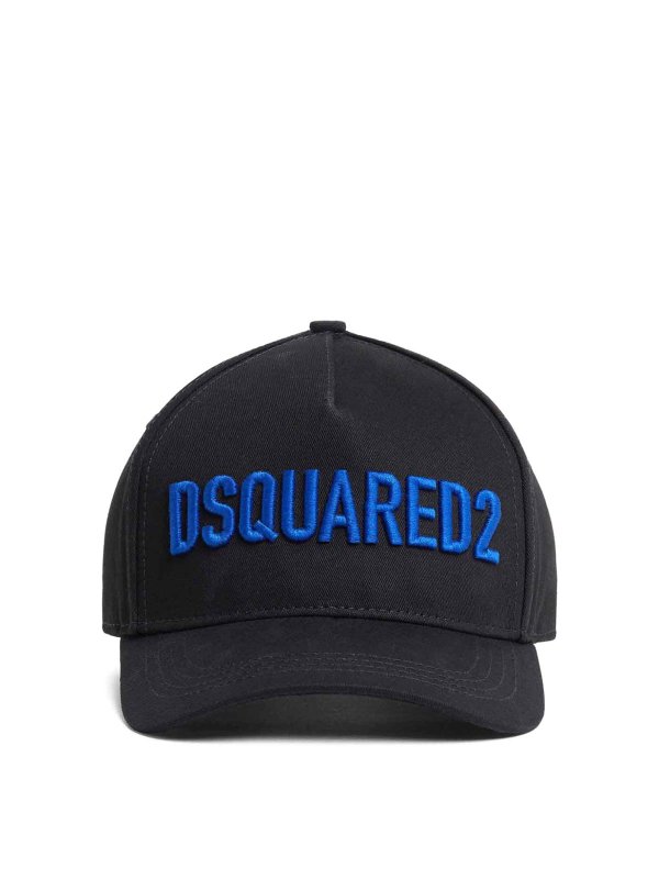 DSQUARED2: cappelli - Cappello blu e nero