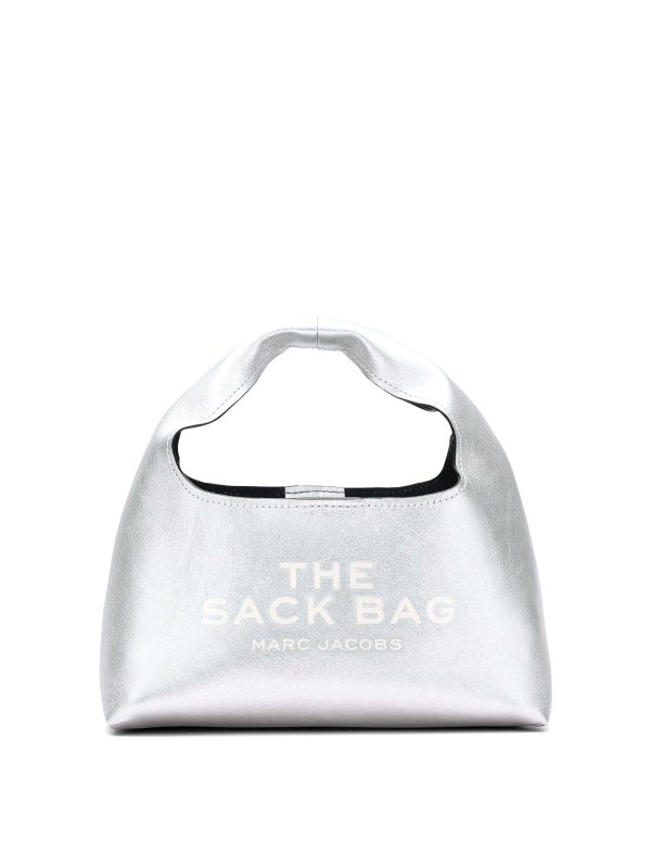 MARC JACOBS: totes bags - Silver Leather bag
