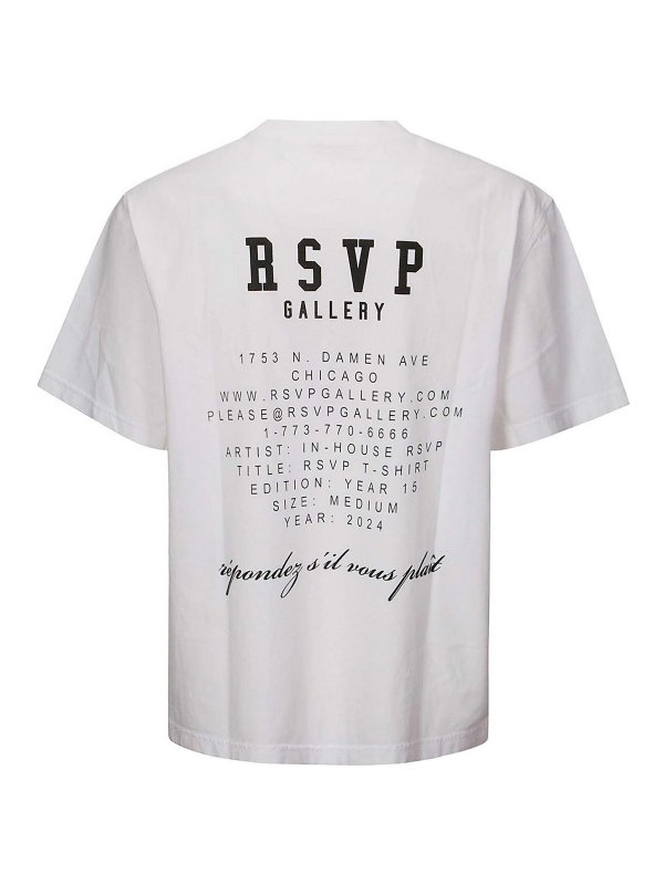 AGOLDE: t-shirts online - Short Sleeve Mock Neck In Gallery Print