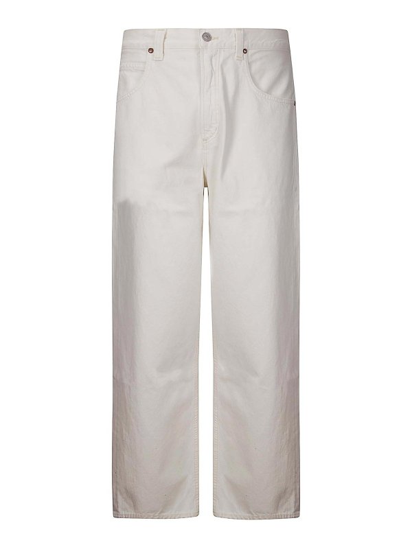 AGOLDE: bootcut jeans - Fusion Jean In Chalk White