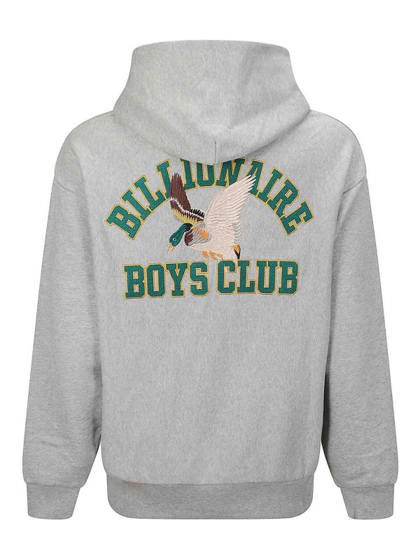 BILLIONAIRE: Sweatshirts & Sweaters online - Duck Varsity Embroidered Popover Hood
