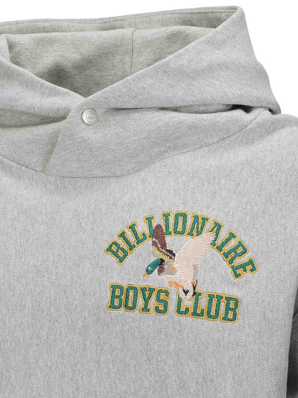 The Best Shops BILLIONAIRE: Sweatshirts & Sweaters - Duck Varsity Embroidered Popover Hood