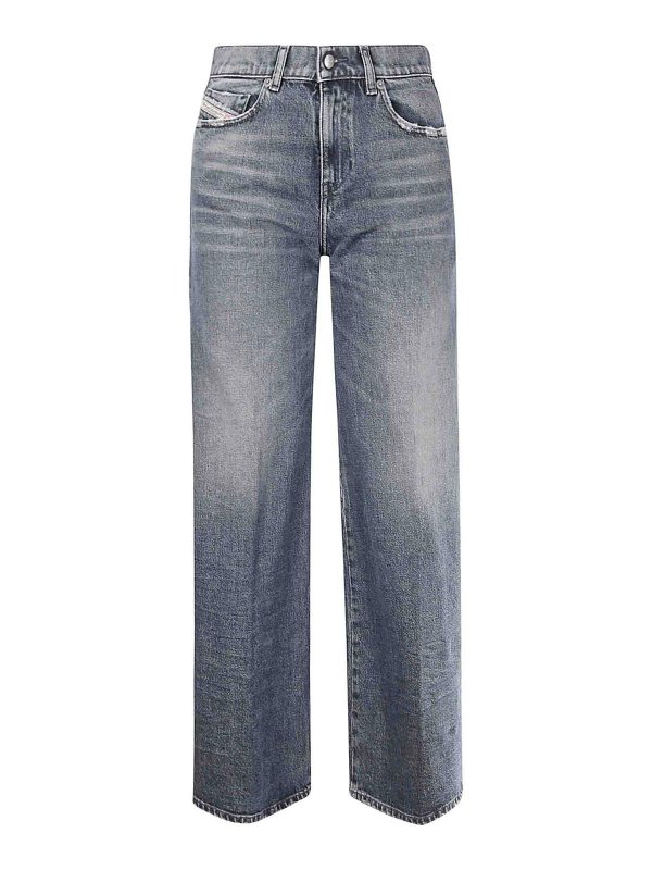DIESEL: Bootcut - Bootcut Jeans - Blau