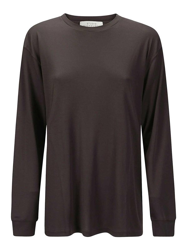 STUDIO NICHOLSON: Tops y camisetas sin mangas - Top - Marrón