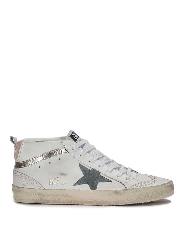 GOLDEN GOOSE: trainers - Mid Star Leather sneakers