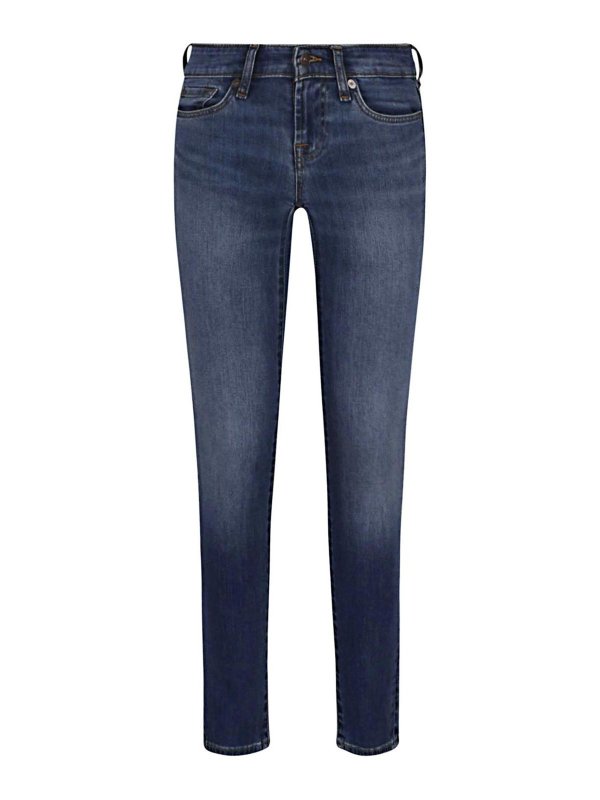 7 FOR ALL MANKIND: Jeans skinny - Jean Skinny - Noir
