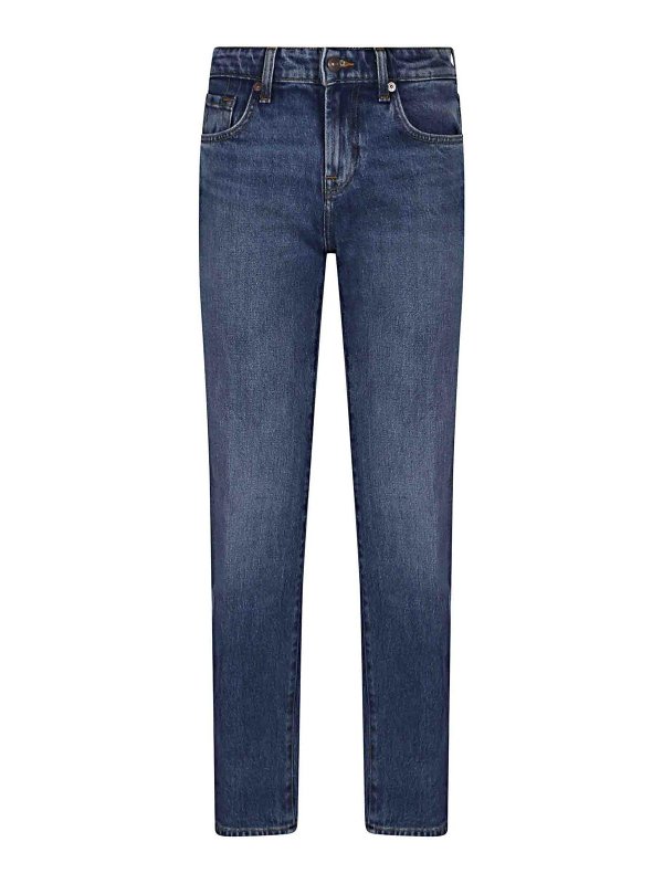 7 FOR ALL MANKIND: Straight Leg Jeans - Straight Leg Jeans - Blau