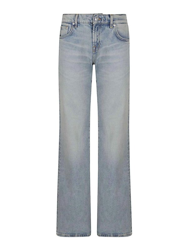 7 FOR ALL MANKIND: ベルボトムジーンズ - フレアジーンズ - ブルー