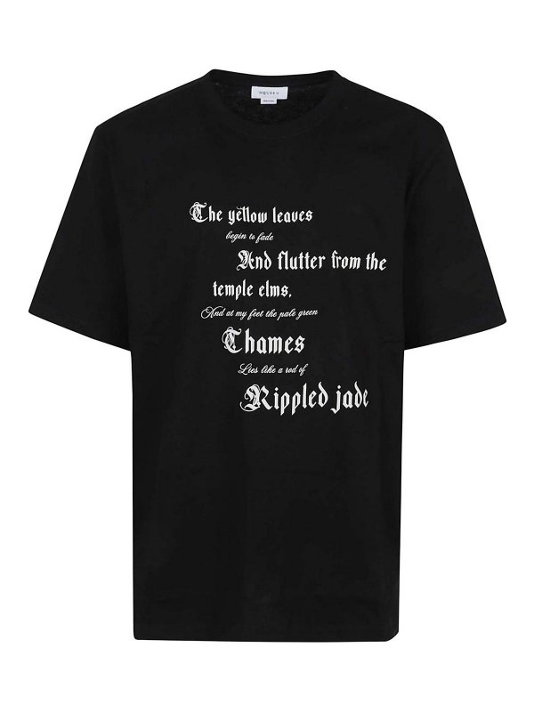 ALEXANDER MCQUEEN: Tシャツ - Tシャツ - 黒