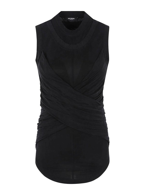 Balmain: Tops & Débardeurs - Top - Noir
