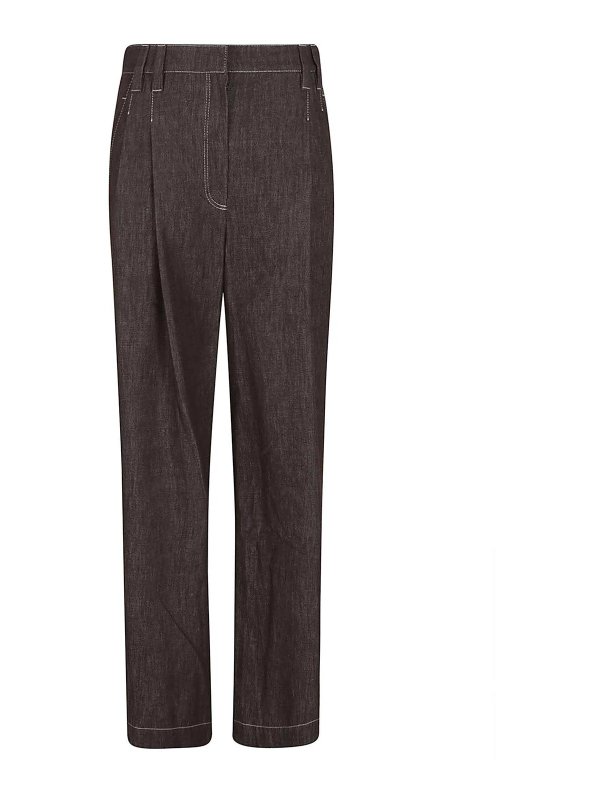 BRUNELLO CUCINELLI: straight leg jeans - Pantalone Denim