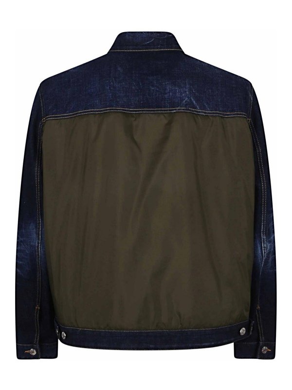DSQUARED2: padded jackets online - Denim Puffer Jean Jacket