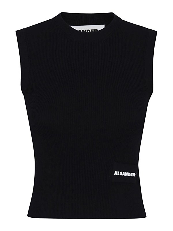 JIL SANDER: Tops und Tank Tops - Top - Schwarz