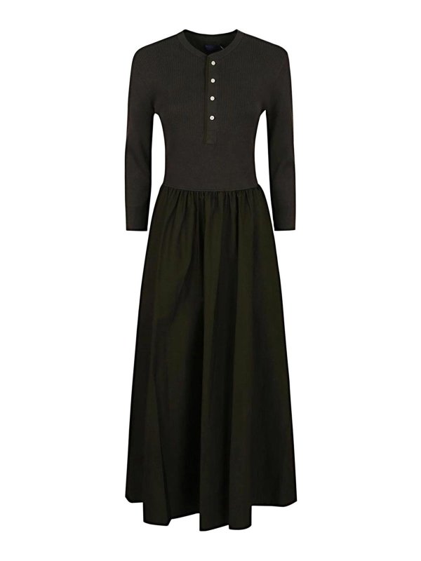 POLO RALPH LAUREN: Vestidos largos - Vestido Largo - Verde Oscuro
