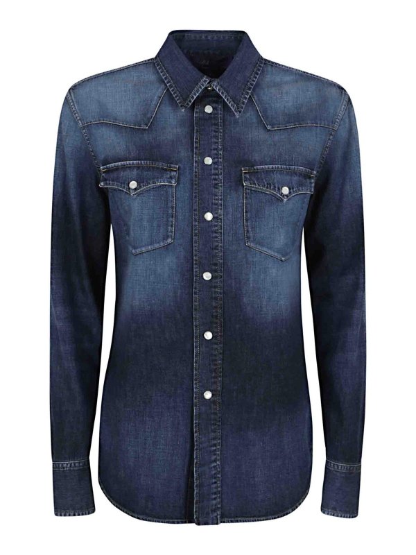 POLO RALPH LAUREN: シャツ - シャツ - ミディアムウォッシュ