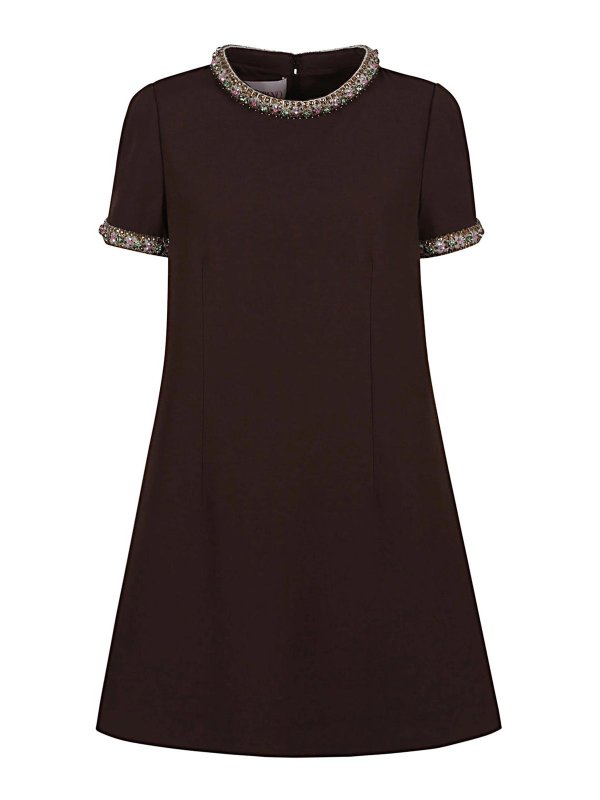 VALENTINO GARAVANI: knee length dresses - Dress Embroidered