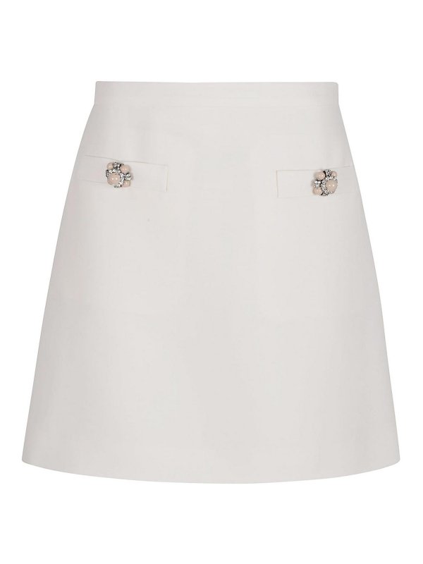 VALENTINO GARAVANI: Jupes midi et au genou - Jupe Midi - Crème