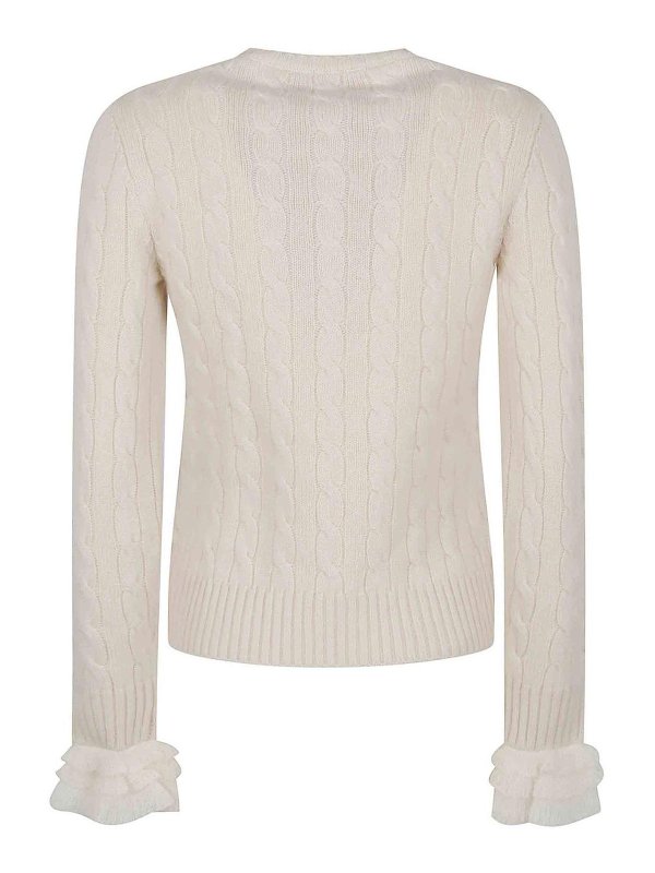 VALENTINO GARAVANI: Escotes barcos online - Suéter Con Escote Barco - Crema