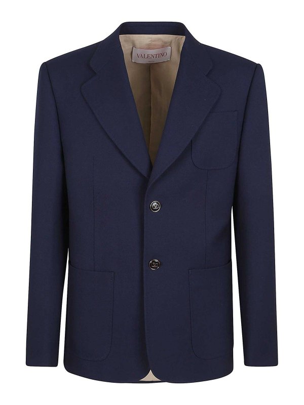 VALENTINO GARAVANI: Blazer - Blazer - Dunkelblau