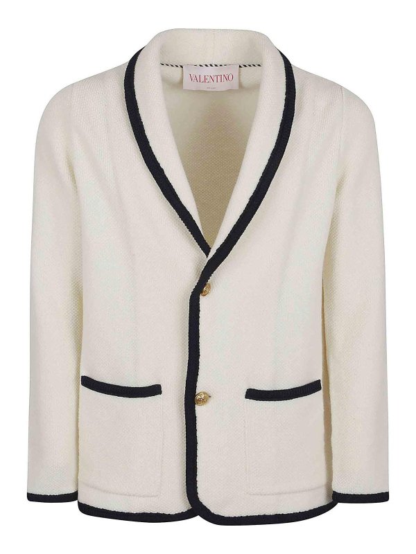 VALENTINO GARAVANI: Escotes barcos - Suéter Con Escote Barco - Crema