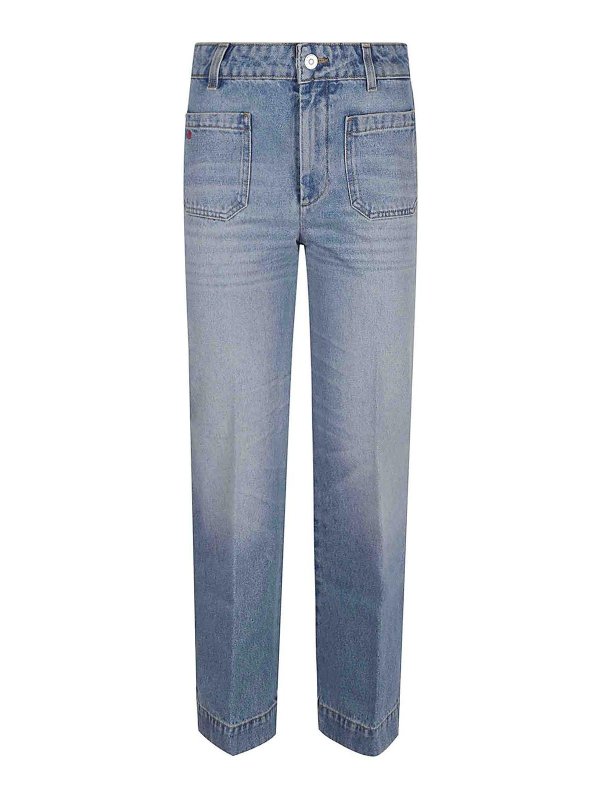 VICTORIA BECKHAM: Jeans Rectos - Vaqueros Rectos - Azul