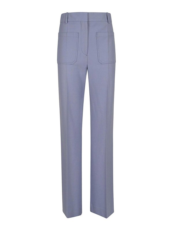VICTORIA BECKHAM: カジュアルトラウザー - カジュアルパンツ - ブルー