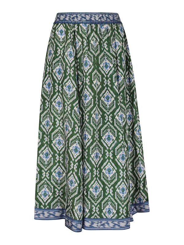 ZIMMERMANN: ニーレングススカート＆ミディ丈 - 膝丈/ミディスカート - 緑