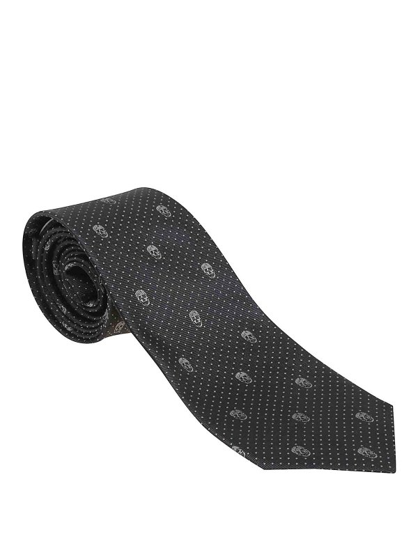 ALEXANDER MCQUEEN: Corbatas y pajaritas - Corbata - Negro