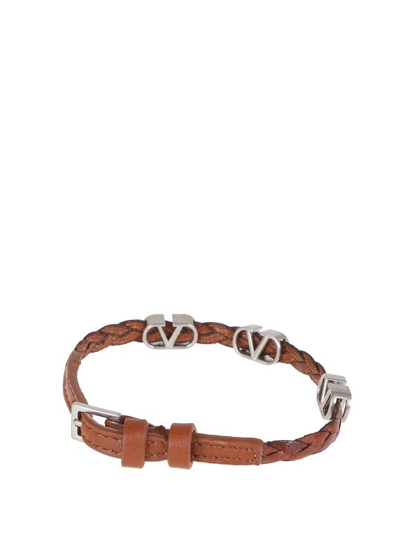 VALENTINO GARAVANI: Bracelets & Bangles - Leather Bracelet Vlogo Signature