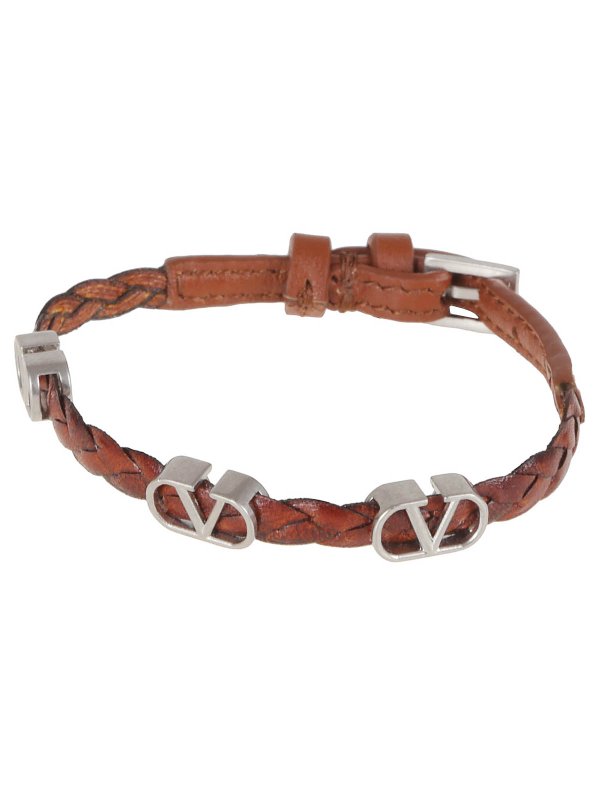 VALENTINO GARAVANI: Bracelets & Bangles online - Leather Bracelet Vlogo Signature