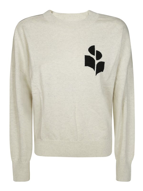 Isabel Marant Etoile: boat necks - Crew-neck sweater with logo