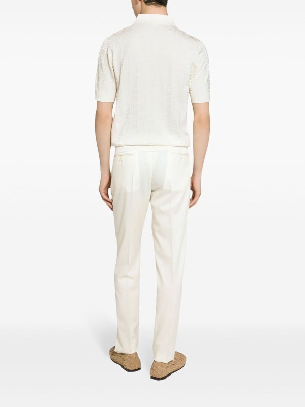 The Best Shops DOLCE & GABBANA: Poloshirts - Poloshirt - Weiß