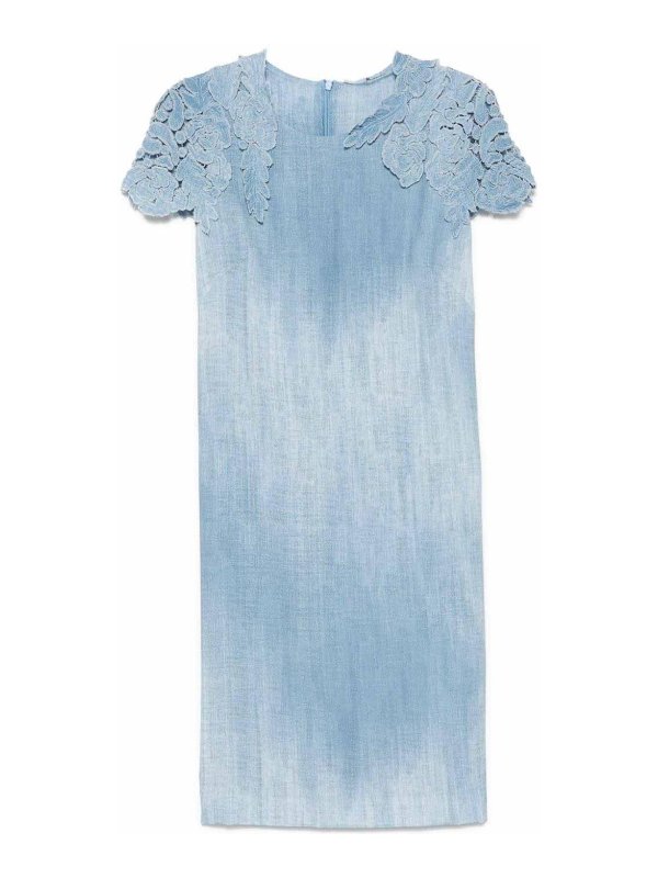 ERMANNO SCERVINO: Robe longueur genou - Robe Au Genou - Bleu