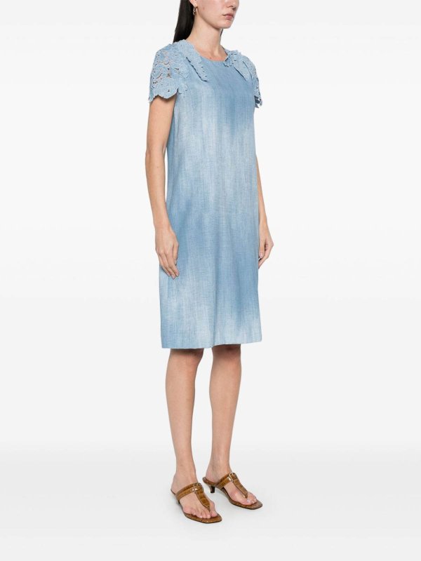 Robe Au Genou - Bleu shop online: ERMANNO SCERVINO
